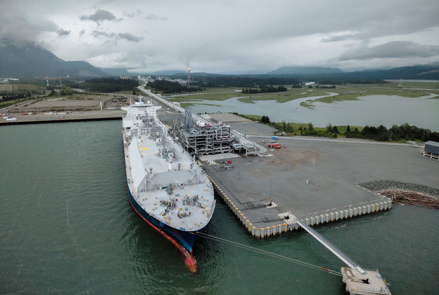 LNG carrier GasLog Glasgow at the Canada site in Kitimat, B.C. June 28, 2026 Kitimat, B.C. June 28, 2026
